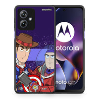 Thumbnail for Θήκη Motorola Moto G54 Infinity Story από τη Smartfits με σχέδιο στο πίσω μέρος και μαύρο περίβλημα | Motorola Moto G54 Infinity Story case with colorful back and black bezels