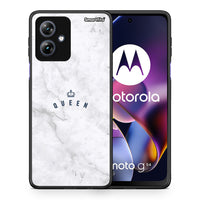Thumbnail for Θήκη Motorola Moto G54 Queen Marble από τη Smartfits με σχέδιο στο πίσω μέρος και μαύρο περίβλημα | Motorola Moto G54 Queen Marble case with colorful back and black bezels