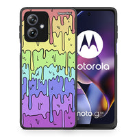 Thumbnail for Θήκη Motorola Moto G54 Melting Rainbow από τη Smartfits με σχέδιο στο πίσω μέρος και μαύρο περίβλημα | Motorola Moto G54 Melting Rainbow case with colorful back and black bezels