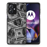 Thumbnail for Θήκη Motorola Moto G54 Money Dollars από τη Smartfits με σχέδιο στο πίσω μέρος και μαύρο περίβλημα | Motorola Moto G54 Money Dollars case with colorful back and black bezels