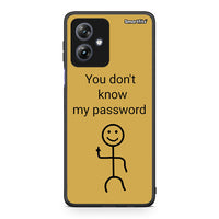 Thumbnail for Motorola Moto G54 My Password Θήκη από τη Smartfits με σχέδιο στο πίσω μέρος και μαύρο περίβλημα | Smartphone case with colorful back and black bezels by Smartfits