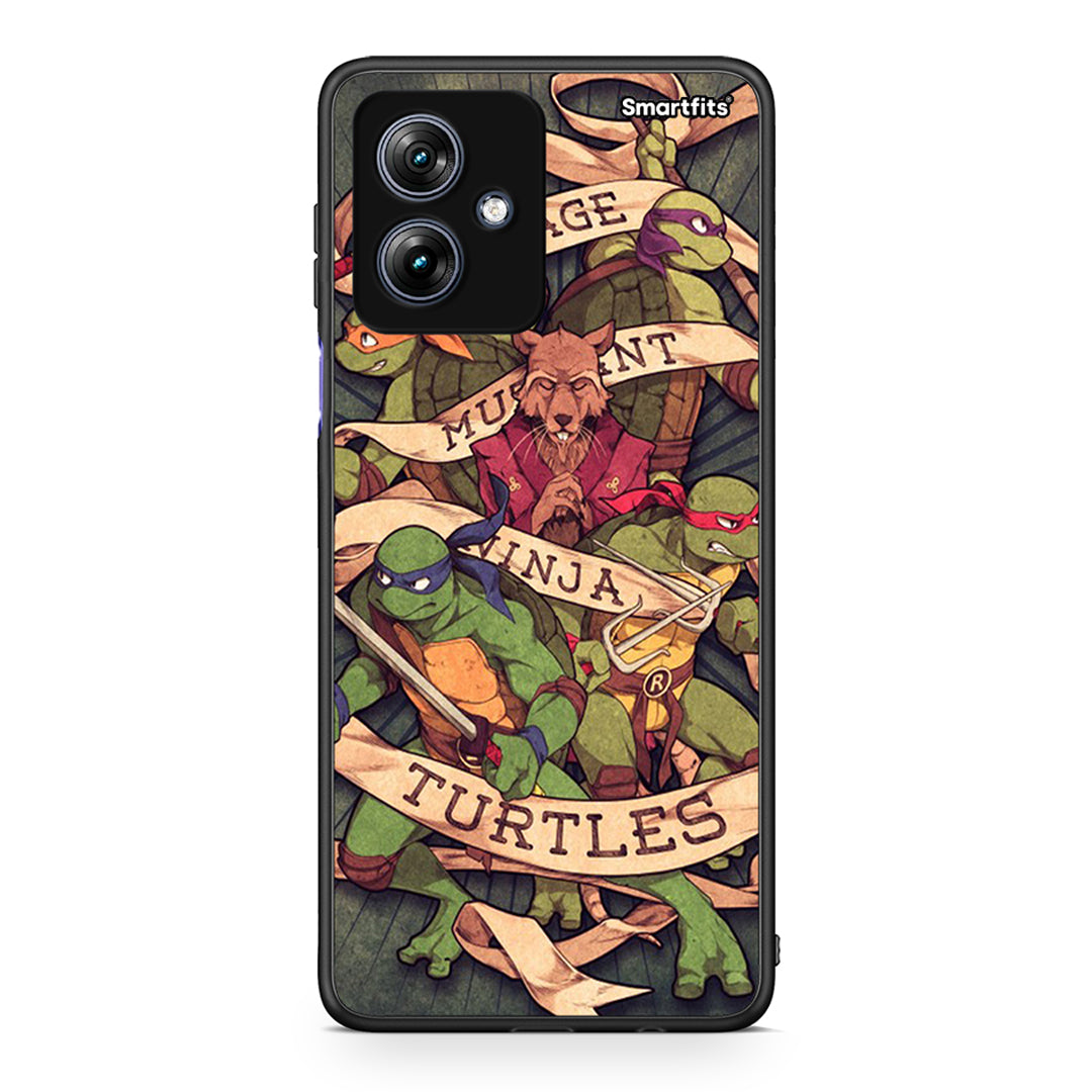 Motorola Moto G54 Ninja Turtles θήκη από τη Smartfits με σχέδιο στο πίσω μέρος και μαύρο περίβλημα | Smartphone case with colorful back and black bezels by Smartfits