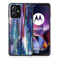 Thumbnail for Θήκη Motorola Moto G54 Winter Paint από τη Smartfits με σχέδιο στο πίσω μέρος και μαύρο περίβλημα | Motorola Moto G54 Winter Paint case with colorful back and black bezels