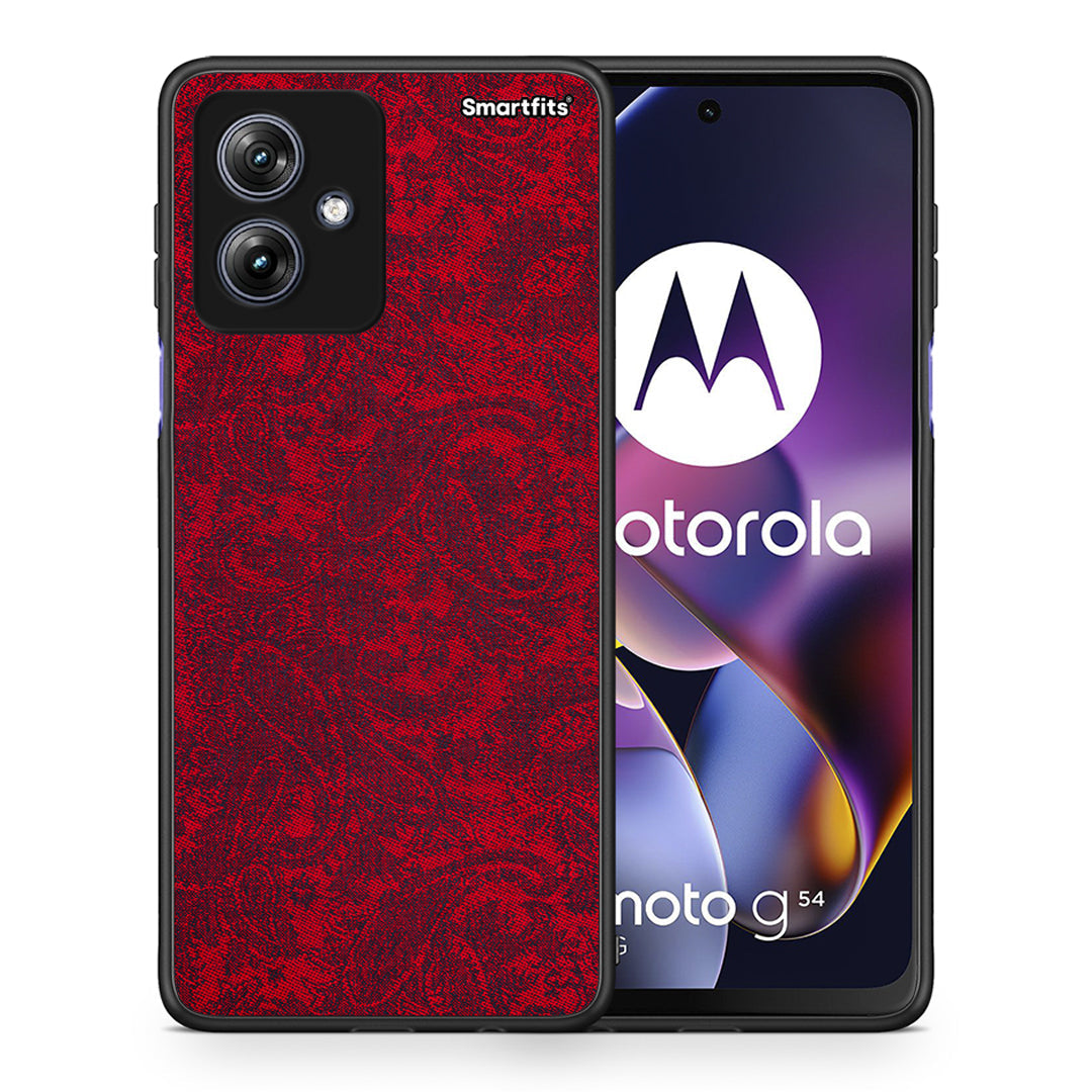 Θήκη Motorola Moto G54 Paisley Cashmere από τη Smartfits με σχέδιο στο πίσω μέρος και μαύρο περίβλημα | Motorola Moto G54 Paisley Cashmere case with colorful back and black bezels