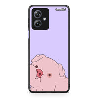 Thumbnail for Motorola Moto G54 Pig Love 2 Θήκη Αγίου Βαλεντίνου από τη Smartfits με σχέδιο στο πίσω μέρος και μαύρο περίβλημα | Smartphone case with colorful back and black bezels by Smartfits