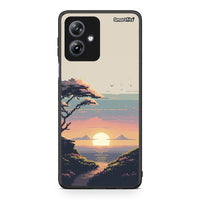 Thumbnail for Motorola Moto G54 Pixel Sunset Θήκη από τη Smartfits με σχέδιο στο πίσω μέρος και μαύρο περίβλημα | Smartphone case with colorful back and black bezels by Smartfits