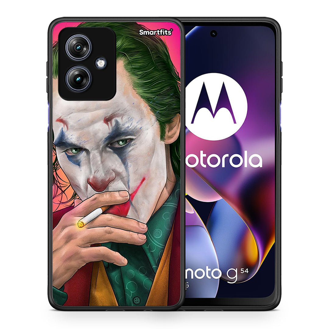 Θήκη Motorola Moto G54 JokesOnU PopArt από τη Smartfits με σχέδιο στο πίσω μέρος και μαύρο περίβλημα | Motorola Moto G54 JokesOnU PopArt case with colorful back and black bezels