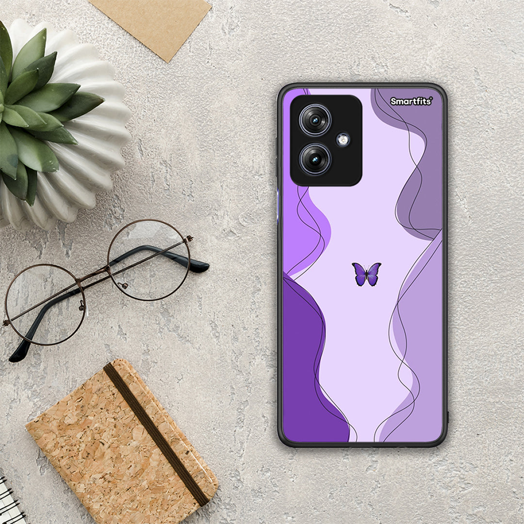 Purple Mariposa - Motorola Moto G54 θήκη