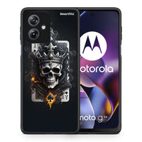 Thumbnail for Θήκη Motorola Moto G54 Skull King Ace από τη Smartfits με σχέδιο στο πίσω μέρος και μαύρο περίβλημα | Motorola Moto G54 Skull King Ace case with colorful back and black bezels