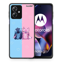 Thumbnail for Θήκη Motorola Moto G54 Stitch And Angel από τη Smartfits με σχέδιο στο πίσω μέρος και μαύρο περίβλημα | Motorola Moto G54 Stitch And Angel case with colorful back and black bezels