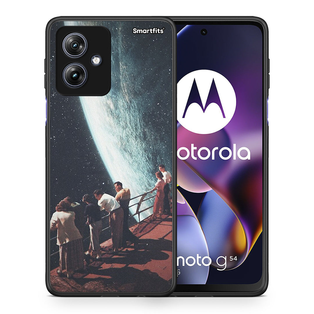 Θήκη Motorola Moto G54 Surreal View από τη Smartfits με σχέδιο στο πίσω μέρος και μαύρο περίβλημα | Motorola Moto G54 Surreal View case with colorful back and black bezels