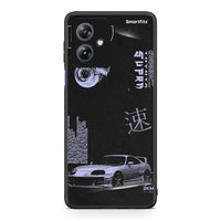 Thumbnail for Motorola Moto G54 Tokyo Drift Θήκη Αγίου Βαλεντίνου από τη Smartfits με σχέδιο στο πίσω μέρος και μαύρο περίβλημα | Smartphone case with colorful back and black bezels by Smartfits