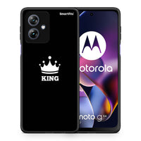 Thumbnail for Θήκη Motorola Moto G54 King Valentine από τη Smartfits με σχέδιο στο πίσω μέρος και μαύρο περίβλημα | Motorola Moto G54 King Valentine case with colorful back and black bezels