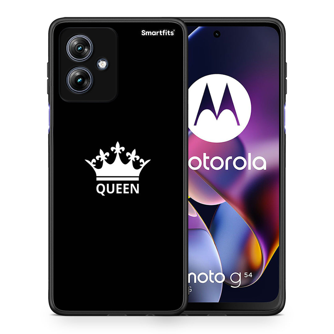 Θήκη Motorola Moto G54 Queen Valentine από τη Smartfits με σχέδιο στο πίσω μέρος και μαύρο περίβλημα | Motorola Moto G54 Queen Valentine case with colorful back and black bezels