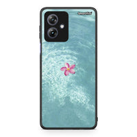Thumbnail for Motorola Moto G54 Water Flower Θήκη από τη Smartfits με σχέδιο στο πίσω μέρος και μαύρο περίβλημα | Smartphone case with colorful back and black bezels by Smartfits