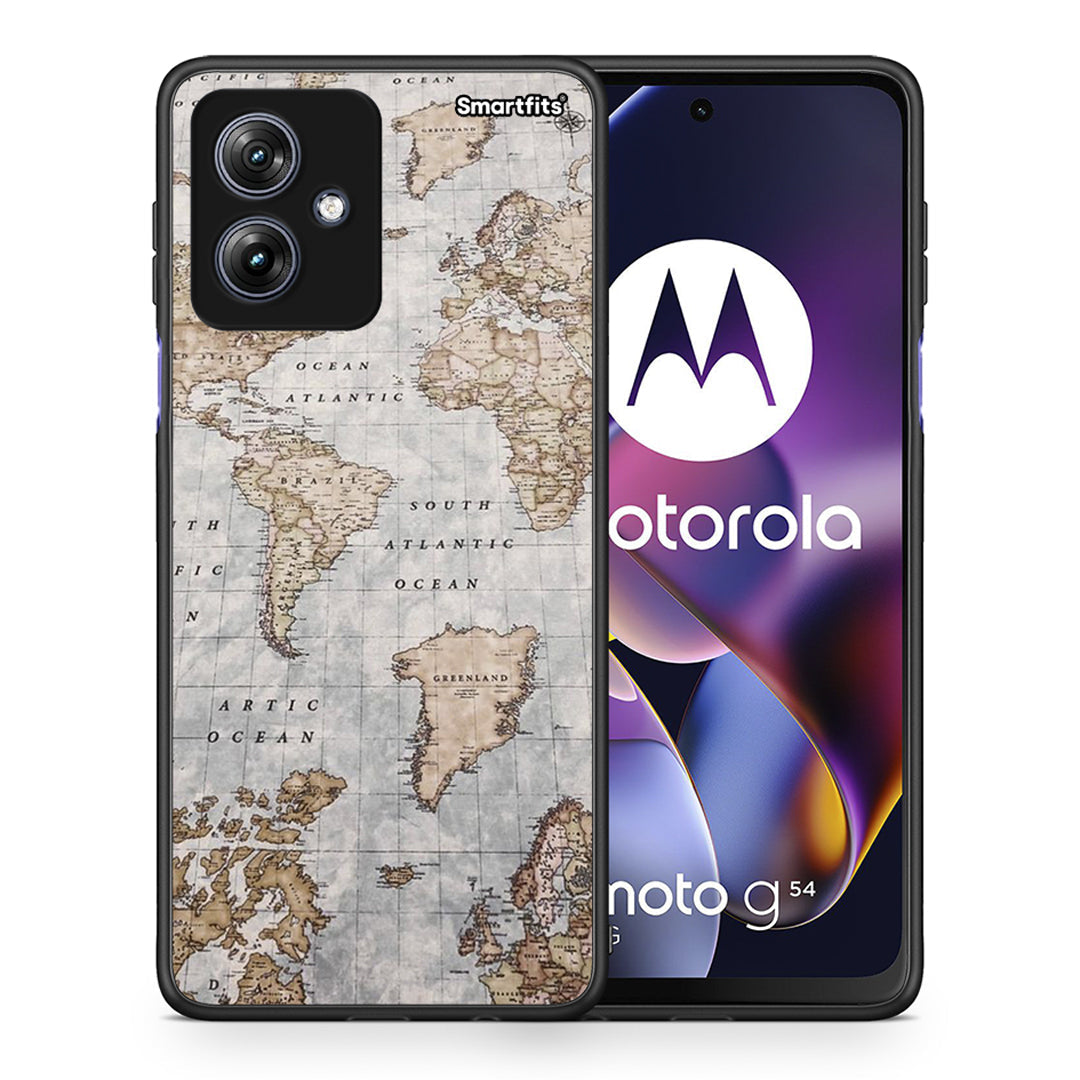 World Map - Motorola Moto G54 θήκη