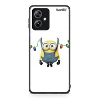 Thumbnail for Motorola Moto G54 Xmas Minion Lights θήκη από τη Smartfits με σχέδιο στο πίσω μέρος και μαύρο περίβλημα | Smartphone case with colorful back and black bezels by Smartfits