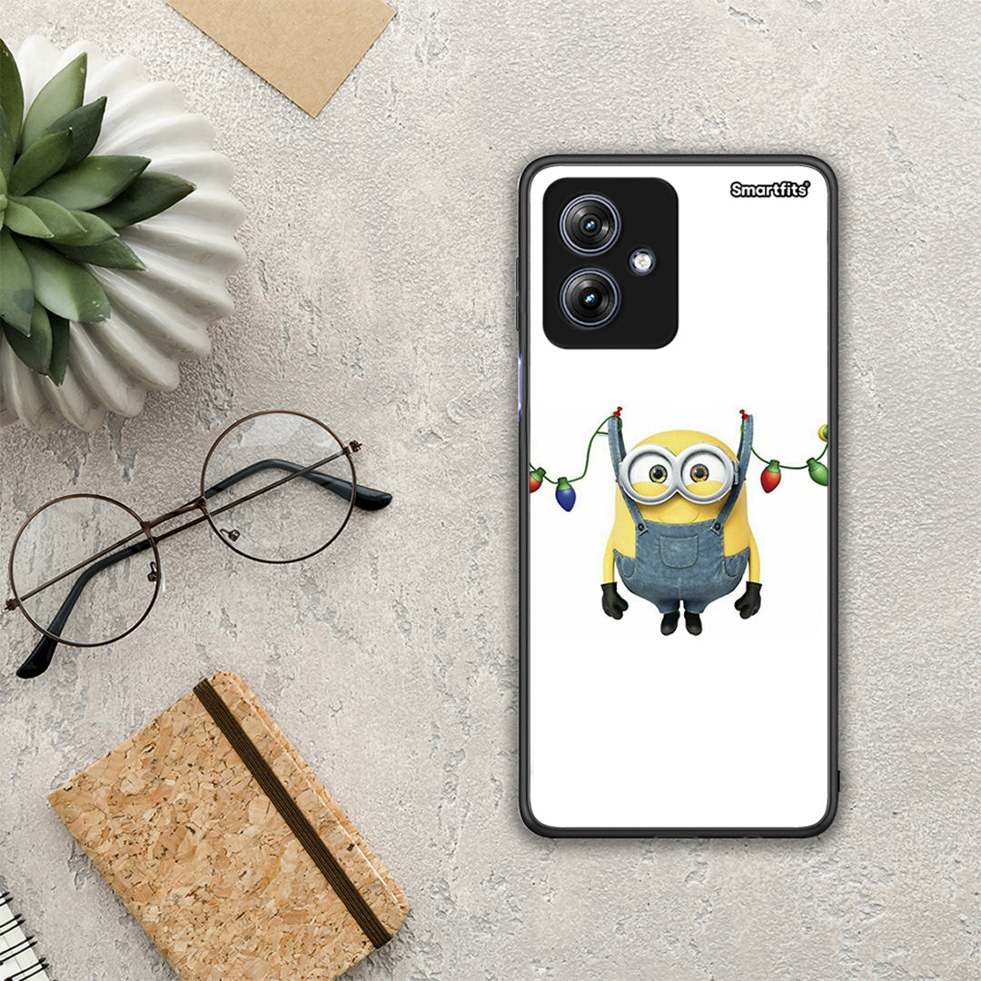 Xmas Minion Lights - Motorola Moto G54 case