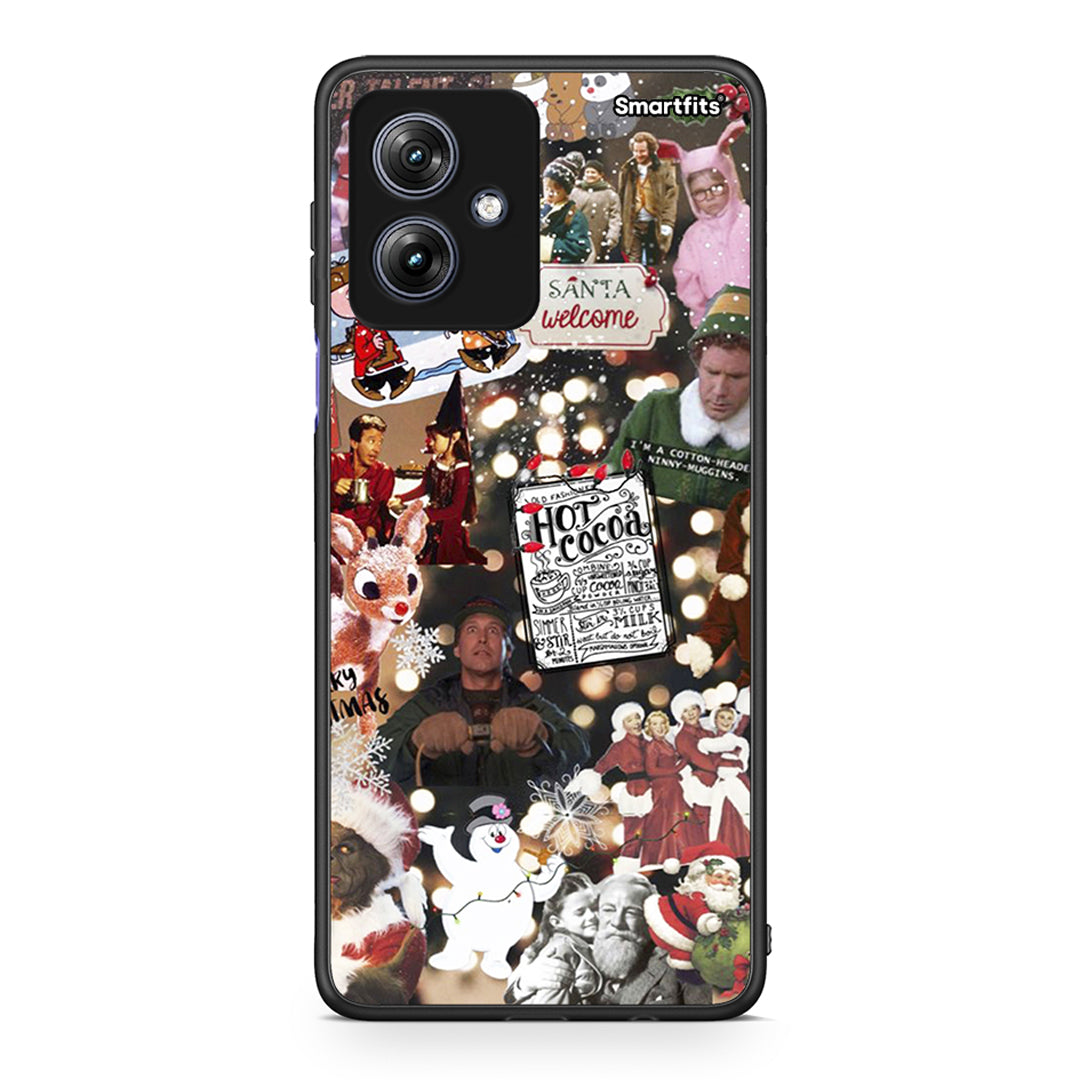 Motorola Moto G54 Xmas Movies θήκη από τη Smartfits με σχέδιο στο πίσω μέρος και μαύρο περίβλημα | Smartphone case with colorful back and black bezels by Smartfits