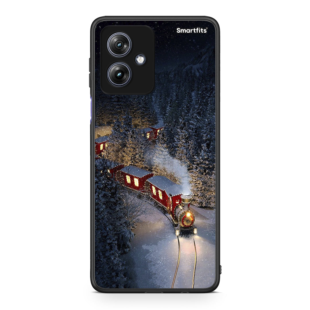 Motorola Moto G54 Xmas Train θήκη από τη Smartfits με σχέδιο στο πίσω μέρος και μαύρο περίβλημα | Smartphone case with colorful back and black bezels by Smartfits