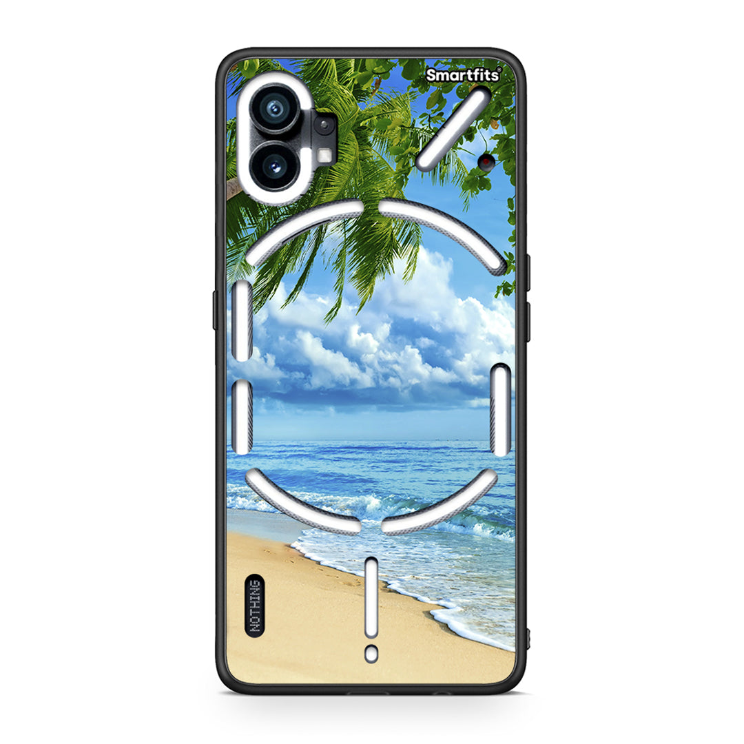 Nothing Phone 1 Beautiful Beach θήκη από τη Smartfits με σχέδιο στο πίσω μέρος και μαύρο περίβλημα | Smartphone case with colorful back and black bezels by Smartfits