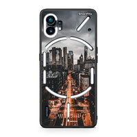 Thumbnail for Nothing Phone 1 City Lights θήκη από τη Smartfits με σχέδιο στο πίσω μέρος και μαύρο περίβλημα | Smartphone case with colorful back and black bezels by Smartfits