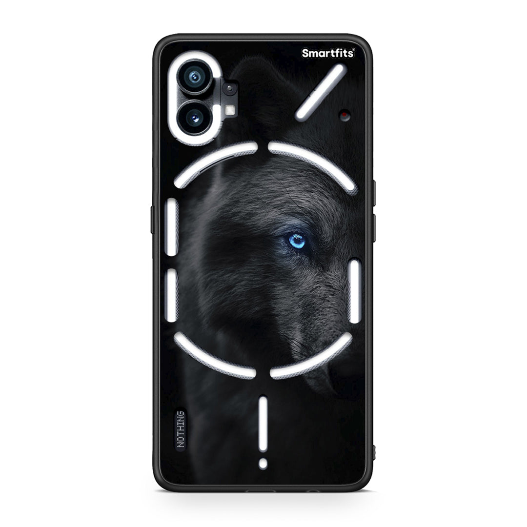 Nothing Phone 1 Dark Wolf θήκη από τη Smartfits με σχέδιο στο πίσω μέρος και μαύρο περίβλημα | Smartphone case with colorful back and black bezels by Smartfits