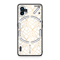Thumbnail for 111 - Nothing Phone 1 Luxury White Geometric case, cover, bumper