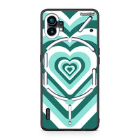 Thumbnail for Nothing Phone 1 Green Hearts θήκη από τη Smartfits με σχέδιο στο πίσω μέρος και μαύρο περίβλημα | Smartphone case with colorful back and black bezels by Smartfits