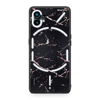 Thumbnail for 4 - Nothing Phone 1 Black Rosegold Marble case, cover, bumper