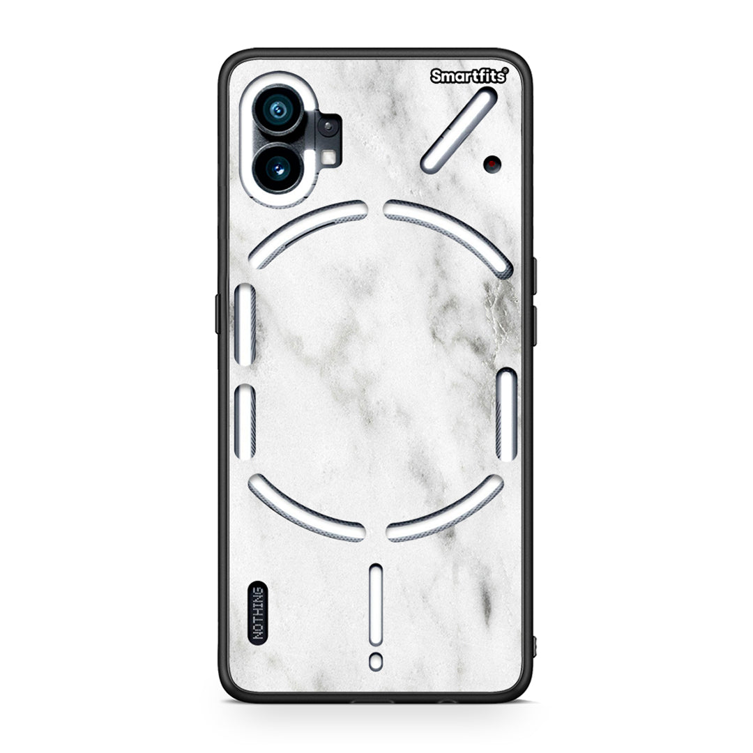 2 - Nothing Phone 1 White marble case, cover, bumper