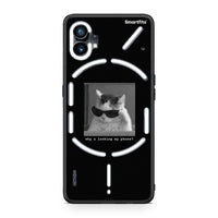 Thumbnail for Nothing Phone 1 Meme Cat θήκη από τη Smartfits με σχέδιο στο πίσω μέρος και μαύρο περίβλημα | Smartphone case with colorful back and black bezels by Smartfits