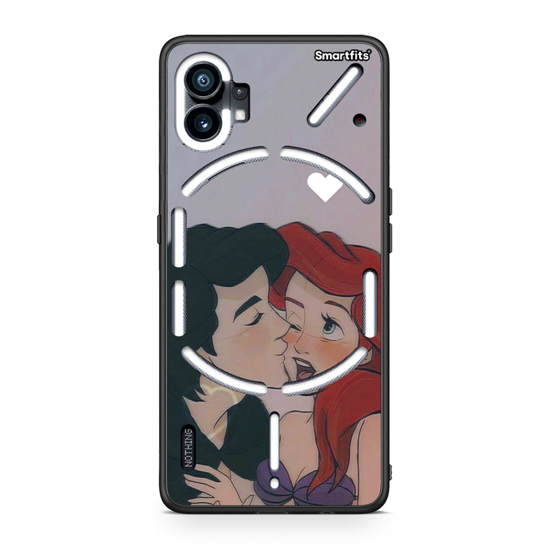Nothing Phone 1 Mermaid Love Θήκη Αγίου Βαλεντίνου από τη Smartfits με σχέδιο στο πίσω μέρος και μαύρο περίβλημα | Smartphone case with colorful back and black bezels by Smartfits