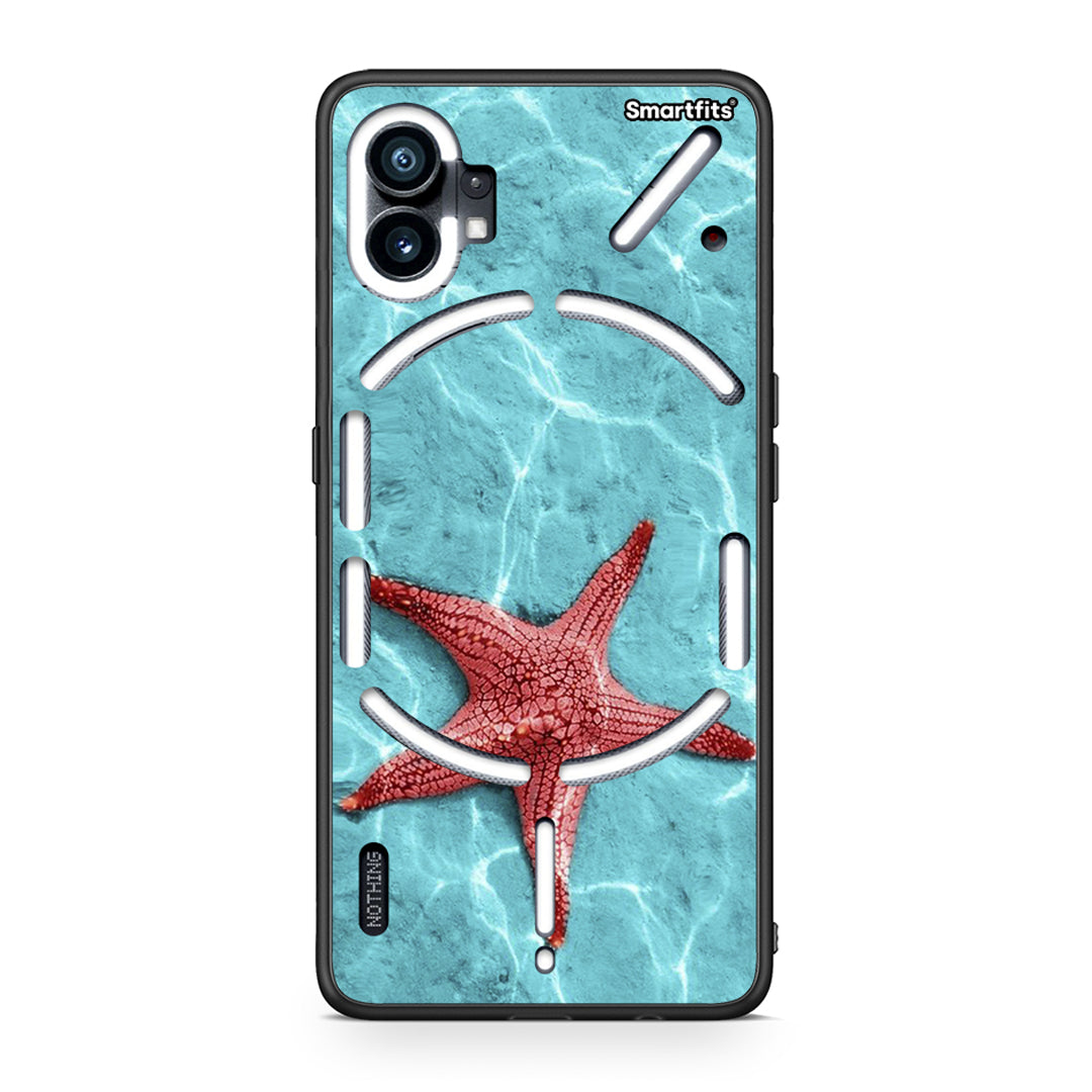 Nothing Phone 1 Red Starfish Θήκη από τη Smartfits με σχέδιο στο πίσω μέρος και μαύρο περίβλημα | Smartphone case with colorful back and black bezels by Smartfits