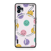 Thumbnail for Nothing Phone 1 Smiley Faces θήκη από τη Smartfits με σχέδιο στο πίσω μέρος και μαύρο περίβλημα | Smartphone case with colorful back and black bezels by Smartfits