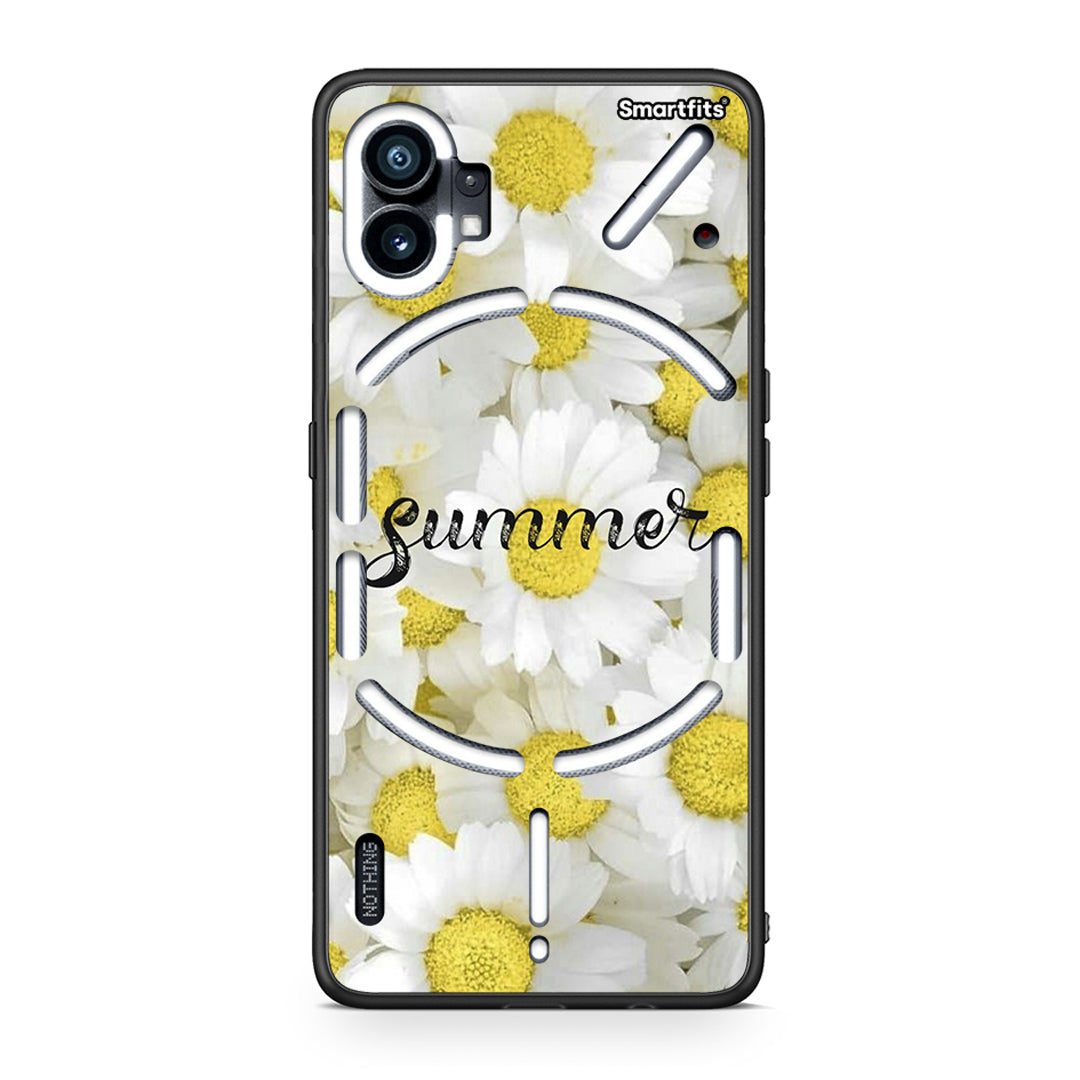 Nothing Phone 1 Summer Daisies Θήκη από τη Smartfits με σχέδιο στο πίσω μέρος και μαύρο περίβλημα | Smartphone case with colorful back and black bezels by Smartfits