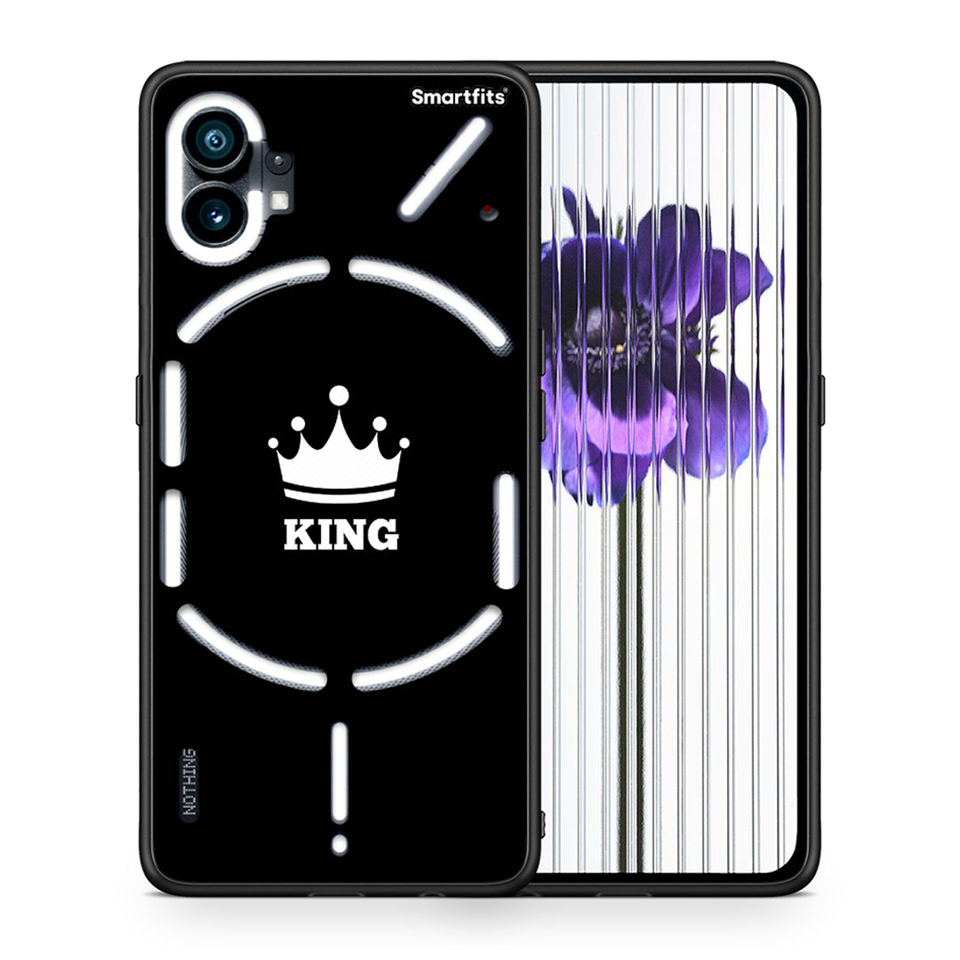 Θήκη Nothing Phone 1 King Valentine από τη Smartfits με σχέδιο στο πίσω μέρος και μαύρο περίβλημα | Nothing Phone 1 King Valentine case with colorful back and black bezels