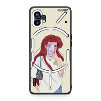Thumbnail for Nothing Phone 1 Walking Mermaid Θήκη από τη Smartfits με σχέδιο στο πίσω μέρος και μαύρο περίβλημα | Smartphone case with colorful back and black bezels by Smartfits