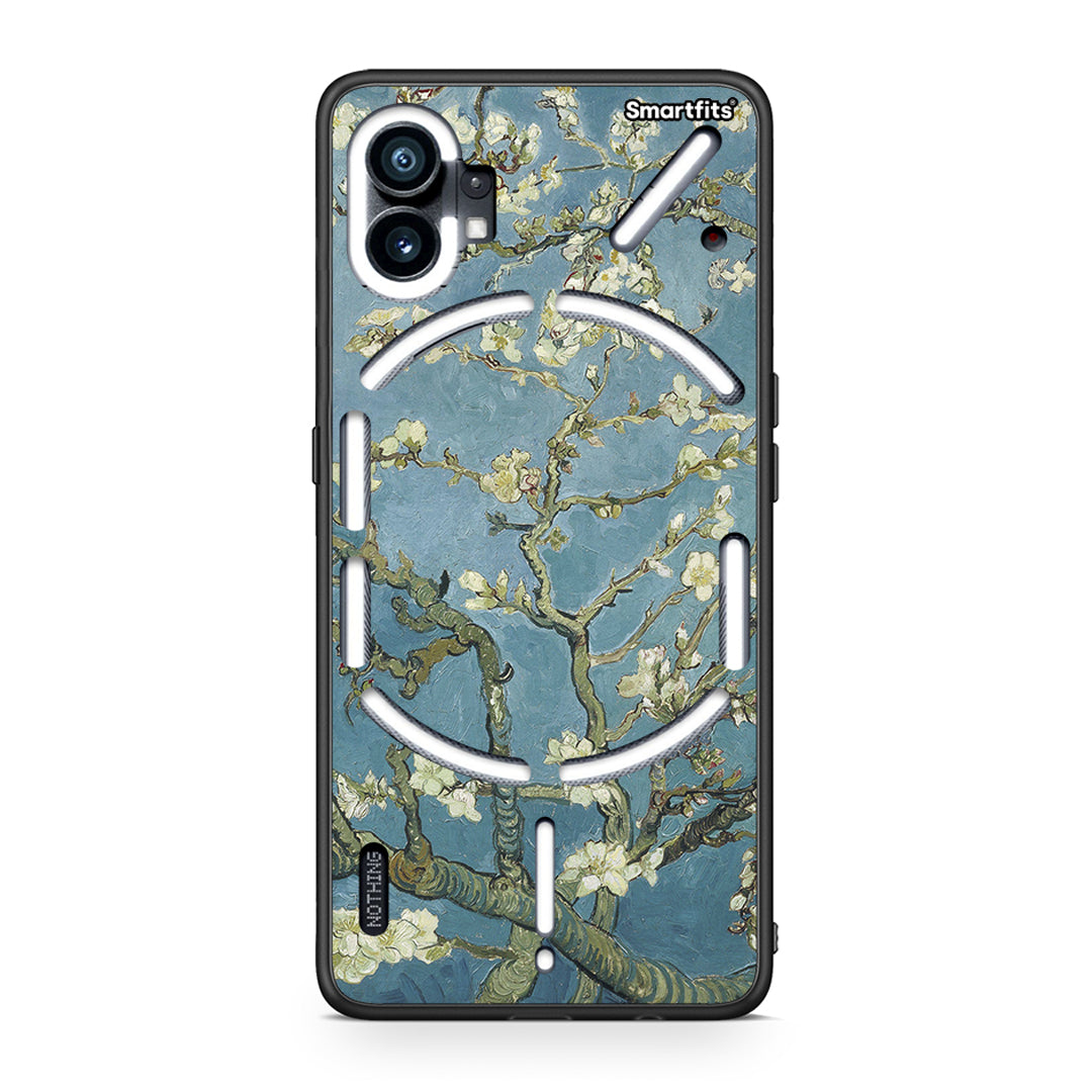 Nothing Phone 1 White Blossoms θήκη από τη Smartfits με σχέδιο στο πίσω μέρος και μαύρο περίβλημα | Smartphone case with colorful back and black bezels by Smartfits