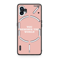 Thumbnail for Nothing Phone 1 You Deserve The World Θήκη Αγίου Βαλεντίνου από τη Smartfits με σχέδιο στο πίσω μέρος και μαύρο περίβλημα | Smartphone case with colorful back and black bezels by Smartfits