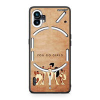 Thumbnail for Nothing Phone 1 You Go Girl θήκη από τη Smartfits με σχέδιο στο πίσω μέρος και μαύρο περίβλημα | Smartphone case with colorful back and black bezels by Smartfits