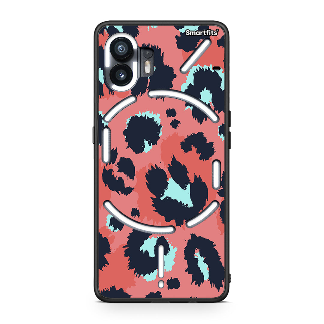 22 - Nothing Phone 2 Pink Leopard Animal case, cover, bumper
