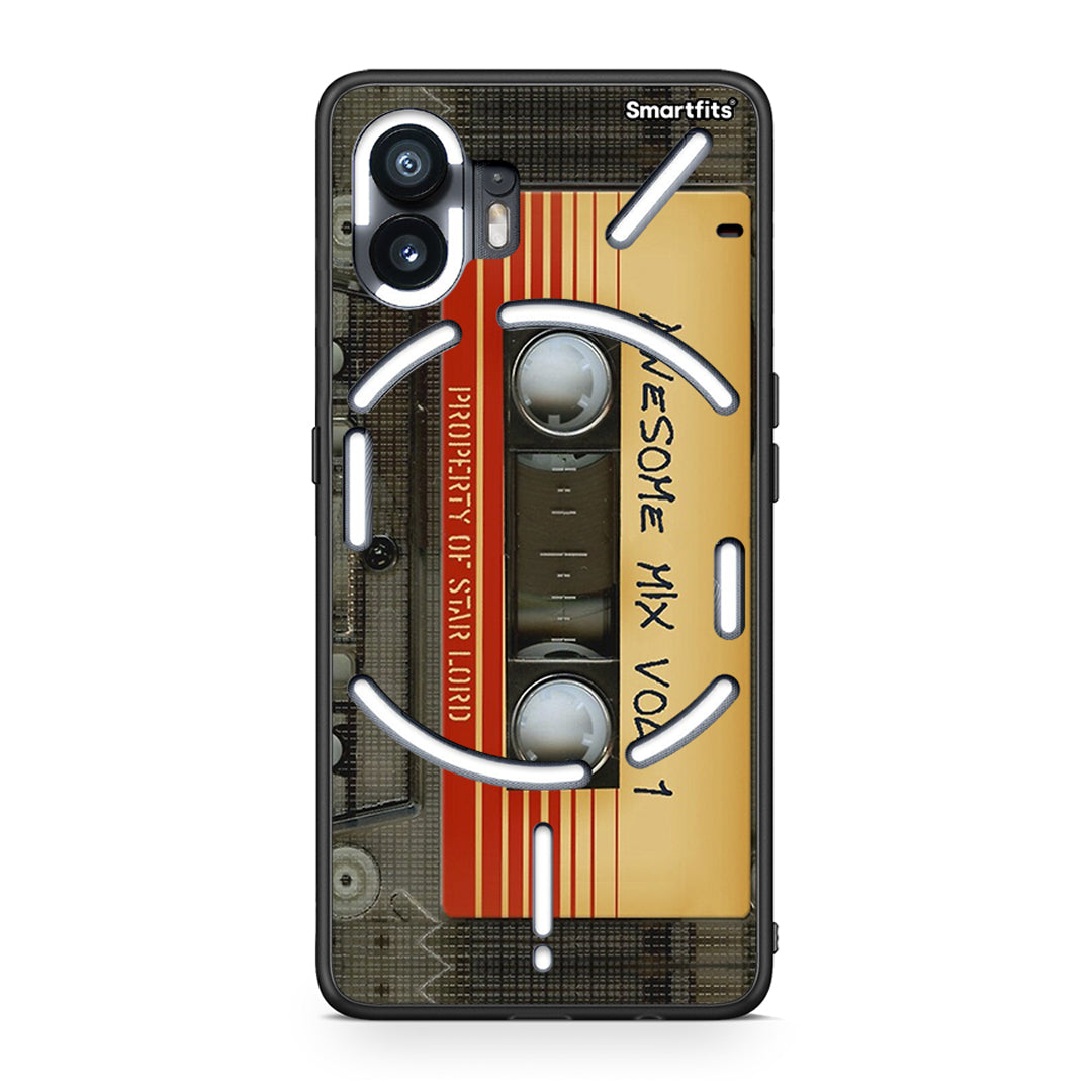 Nothing Phone 2 Awesome Mix θήκη από τη Smartfits με σχέδιο στο πίσω μέρος και μαύρο περίβλημα | Smartphone case with colorful back and black bezels by Smartfits