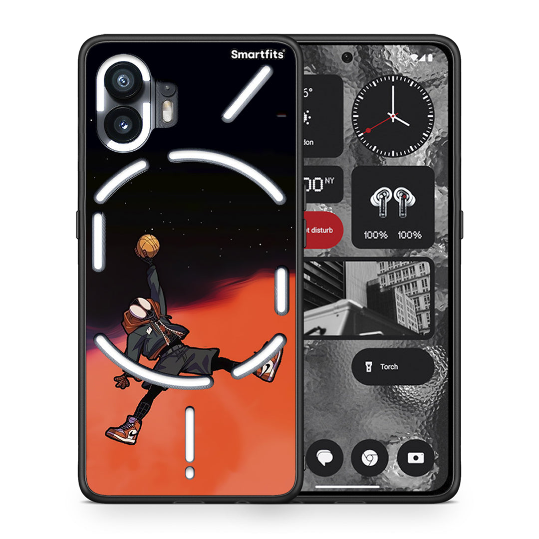 Θήκη Nothing Phone 2 Basketball Hero από τη Smartfits με σχέδιο στο πίσω μέρος και μαύρο περίβλημα | Nothing Phone 2 Basketball Hero case with colorful back and black bezels