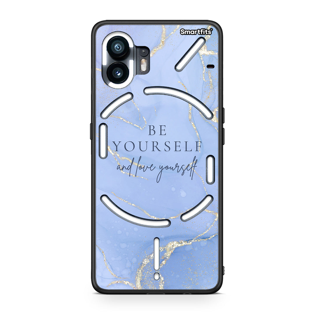 Nothing Phone 2 Be Yourself θήκη από τη Smartfits με σχέδιο στο πίσω μέρος και μαύρο περίβλημα | Smartphone case with colorful back and black bezels by Smartfits