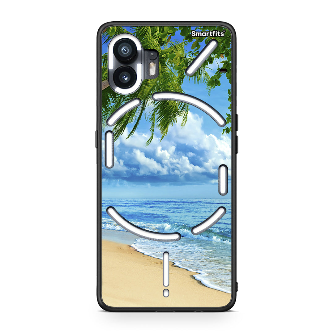 Nothing Phone 2 Beautiful Beach θήκη από τη Smartfits με σχέδιο στο πίσω μέρος και μαύρο περίβλημα | Smartphone case with colorful back and black bezels by Smartfits