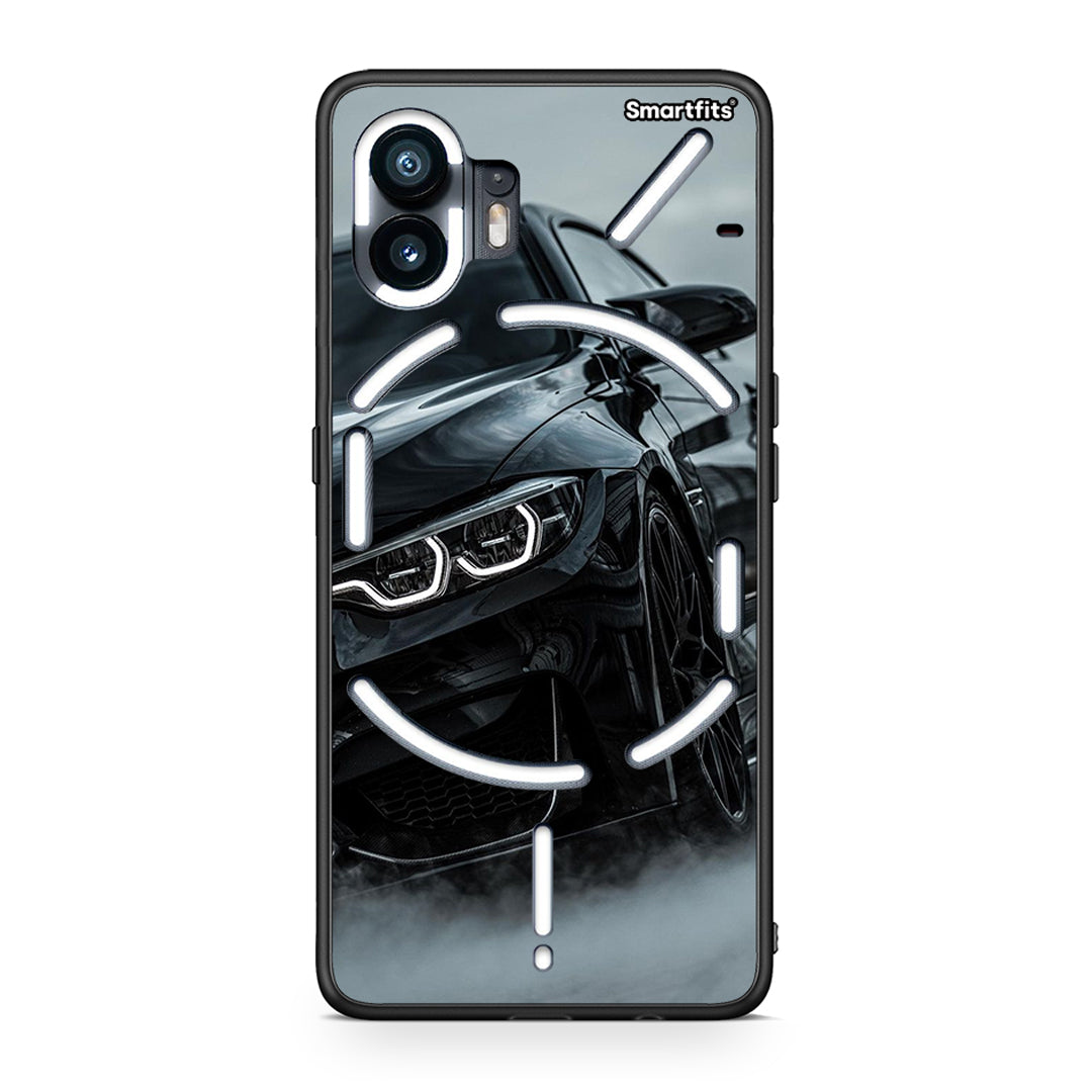 Nothing Phone 2 Black BMW θήκη από τη Smartfits με σχέδιο στο πίσω μέρος και μαύρο περίβλημα | Smartphone case with colorful back and black bezels by Smartfits