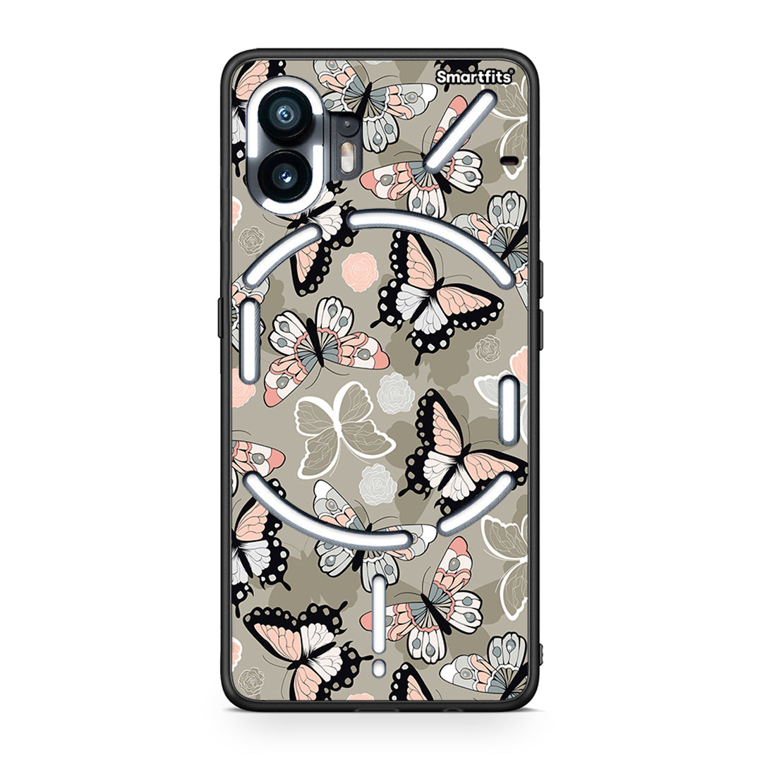 135 - Nothing Phone 2 Butterflies Boho case, cover, bumper