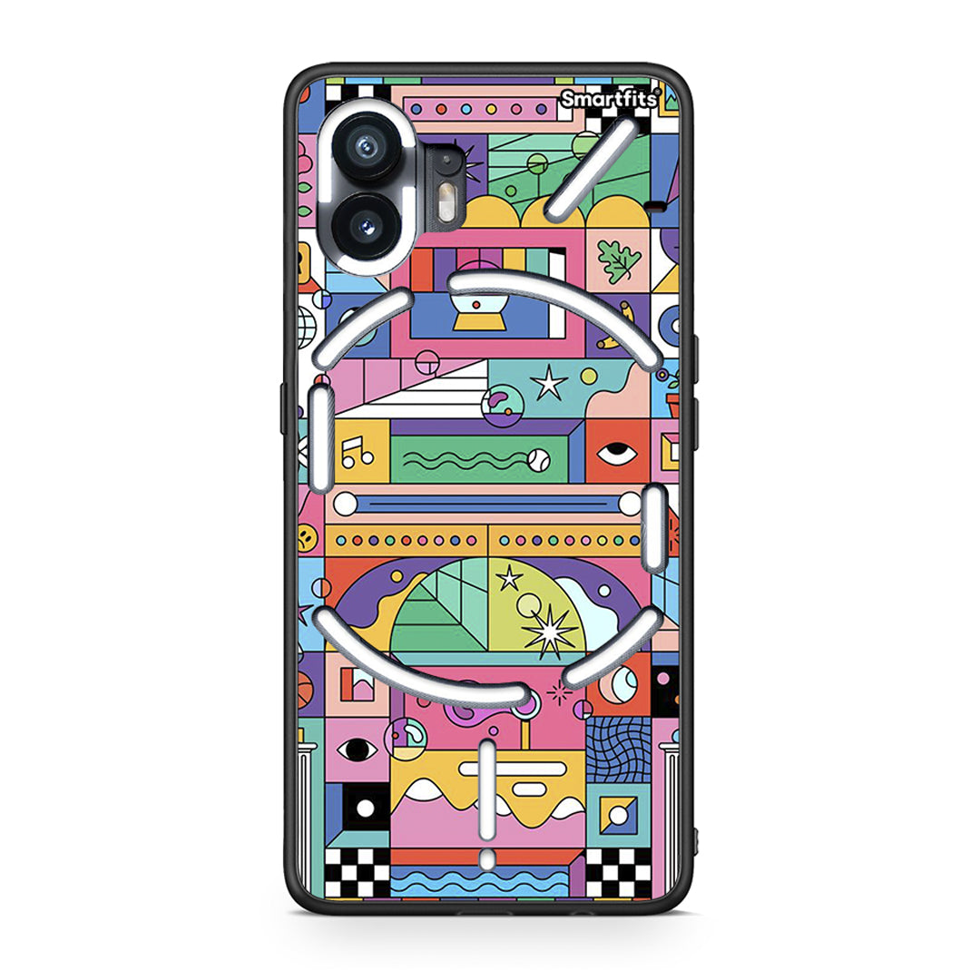 Nothing Phone 2 Bubbles Soap θήκη από τη Smartfits με σχέδιο στο πίσω μέρος και μαύρο περίβλημα | Smartphone case with colorful back and black bezels by Smartfits