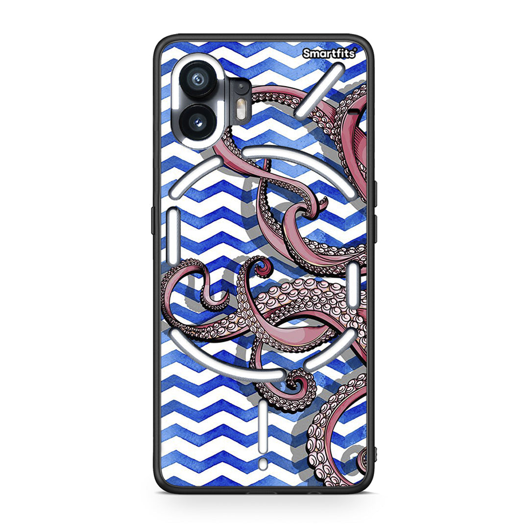 Nothing Phone 2 Chevron Devilfish θήκη από τη Smartfits με σχέδιο στο πίσω μέρος και μαύρο περίβλημα | Smartphone case with colorful back and black bezels by Smartfits